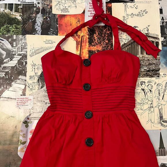 Y2k Ruby Rox Halter Mini Dress - Picture 3 of 6